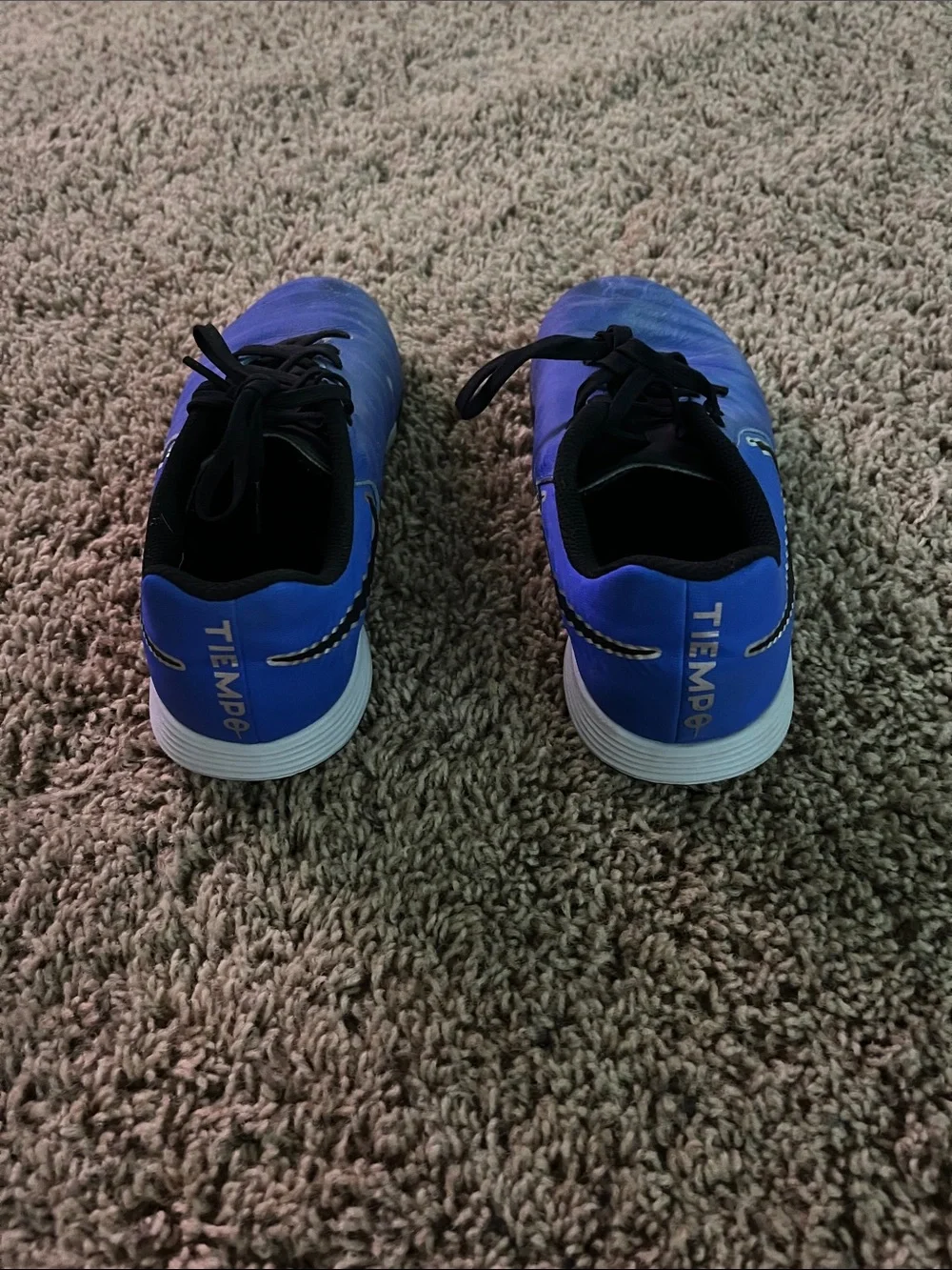 Nike Kids Blue and Black Indoor Soccer Shoes